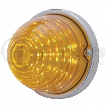 United Pacific 39672 Truck Cab Light - 17 LED Beehive Flush Mount Kit, with Low Profile Bezel, Amber LED/Amber Lens