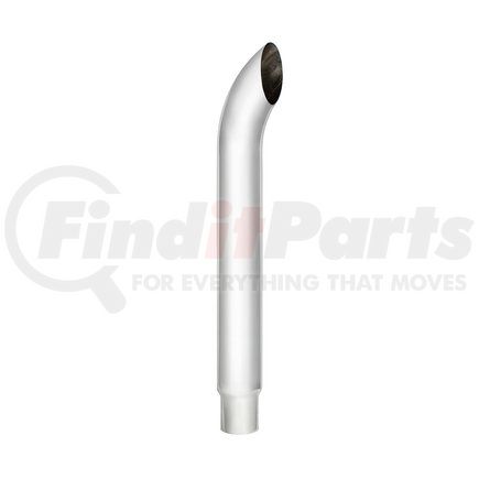 United Pacific C3-65-072 Exhaust Stack Pipe - 6", Curved, Reduce To 5" O.D. Bottom, 72" L