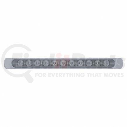 United Pacific 39252 Light Bar - Stainless, with Bracket, Parking/Turn/Clearance Light, Amber LED, Clear Lens, Chrome/Plastic Housing, 11 LED Light Bar