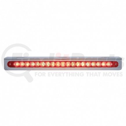 United Pacific 37925 Light Bar - Stainless, with Bracket, Reflector/Turn Signal Light, Red LED and Lens, Stainless Steel, 19 LED Light Bar