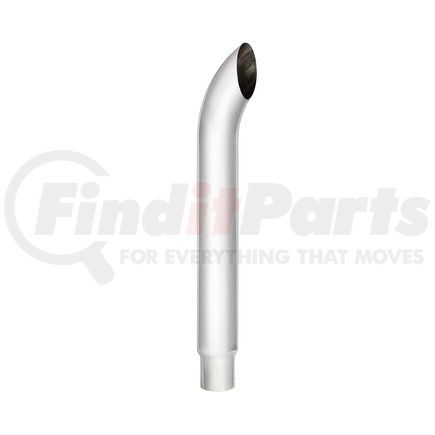 UNITED PACIFIC C3-65-060 Exhaust Stack Pipe - 6", Curved, Reduce To 5" O.D. Bottom, 60" L