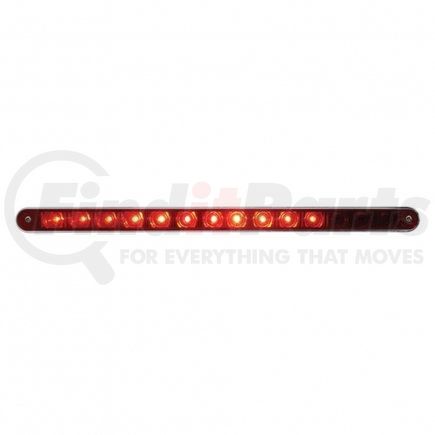 United Pacific 37523 Light Bar - Sequential, Auxiliary Light, Red LED and Lens, Chrome/Plastic Housing, 14 LED Light Bar