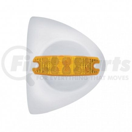 United Pacific 39508 Headlight Cover - Headlight Turn Signal Light Cover, 10 LED, Reflector, Amber LED/Amber Lens
