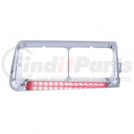 UNITED PACIFIC 32586 Headlight Bezel - 14 LED, Red LED/Clear Lens, for Freightliner FLD