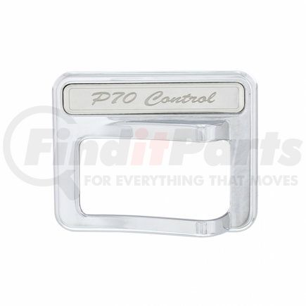 UNITED PACIFIC 41766 Rocker Switch Cover - PTO Control, Chrome, for 2014+ Peterbilt