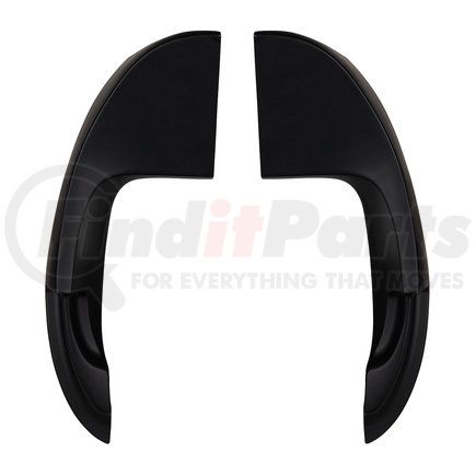 United Pacific 110655 Quarter Panel Extensions/End Caps - Eleanor Style, Matte Black, for 1967-1968 Ford Mustang Fastback