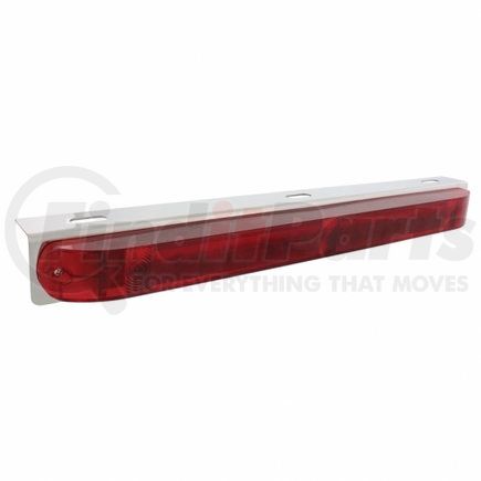 UNITED PACIFIC 36709 Light Bar - Stainless, with Bracket, Stop/Turn/Tail Light, Red LED and Lens, Stainless Steel, 19 LED Light Bar