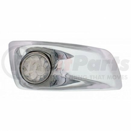 UNITED PACIFIC 42739 Bumper Guide Light - Bumper Light Bezel, RH, with 17 Amber LED Hi/Lo Watermelon Light, for 2007-2017 KW T660, Clear Lens