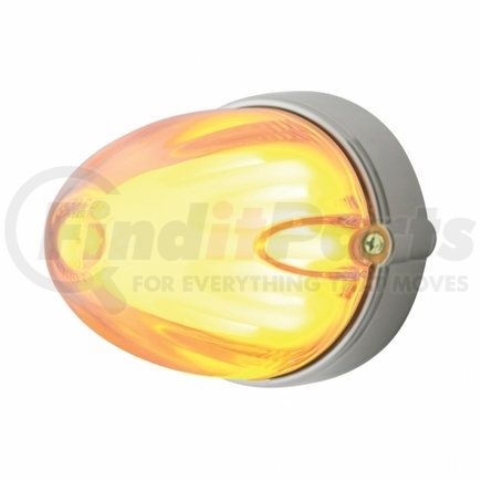 United Pacific 34445 Truck Cab Light - 9 LED Dual Function "Glo" Watermelon Grakon 1000 Flush Mount Kit, Amber LED/Clear Lens