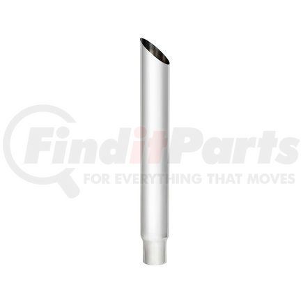 UNITED PACIFIC M3-65-036 - exhaust stack pipe - 6" mitred reduce to 5" o.d. bottom exhaust - 36" l | 6" mitred reduce to 5" o.d. bottom exhaust - 36" l