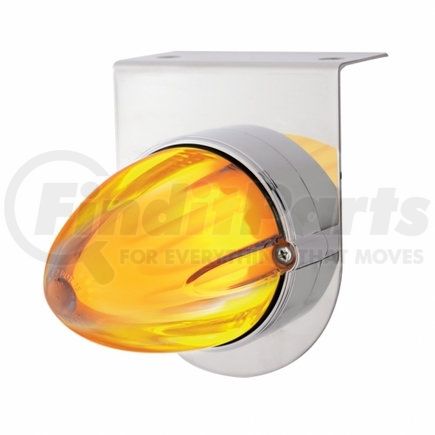 United Pacific 34449 Marker Light - "Glo" Light, Grakon, 1000 LED, with Bracket, Dual Function, 9 LED, Clear Lens/Amber LED, Stainless Steel, 3 in. Lens, Watermelon Design