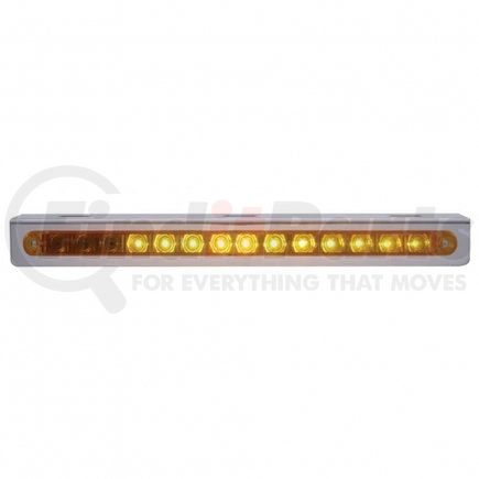 UNITED PACIFIC 37518 Light Bar - Stainless Steel, Sequential, Auxiliary Light, Amber LED and Lens, Right to Left, 14 LED Light Bar
