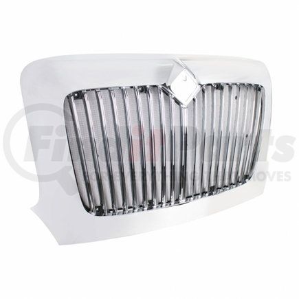 United Pacific 21312 Grille - Chrome, with Bug Screen, for 2002+ International Transtar
