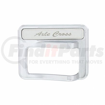 UNITED PACIFIC 41773 Rocker Switch Cover - Axle Cross, Chrome, for 2014+ Peterbilt