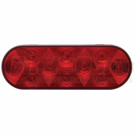 United Pacific 36771B Brake/Tail/Turn Signal Light - 10 LED Oval, Red LED/Red Lens
