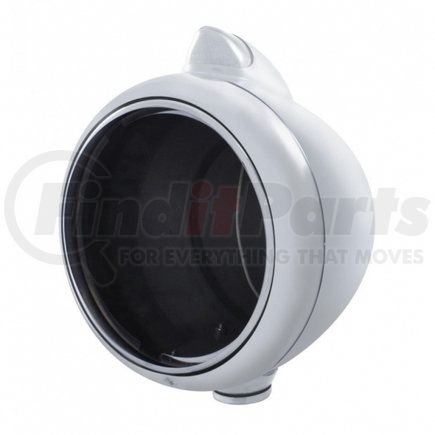 United Pacific 32617 Headlight Housing - Chrome, Guide 682-C Headlight No Bulb, with Original Style LED Signal, Clear Lens