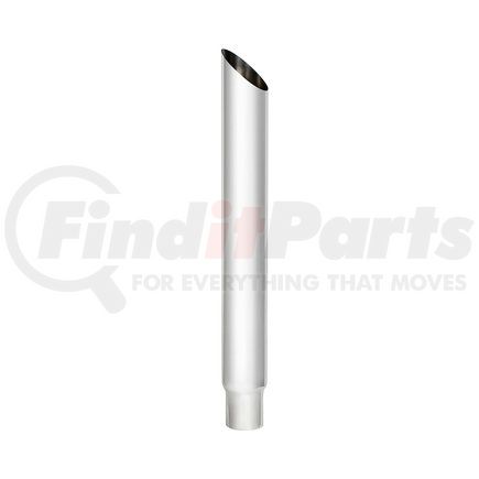 UNITED PACIFIC M3-65-060 - exhaust stack pipe - 6" mitred reduce to 5" o.d. bottom exhaust - 60" l | 6" mitred reduce to 5" o.d. bottom exhaust - 60" l