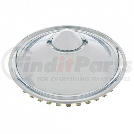 United Pacific C5063 Axle Hub Cap - 16", Chrome Plated, Sombrero Set, with Bullet Center