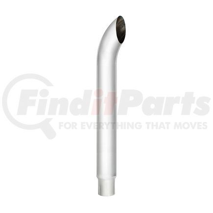 United Pacific C3-65-096 Exhaust Stack Pipe - 6", Curved, Reduce To 5" O.D. Bottom, 96" L