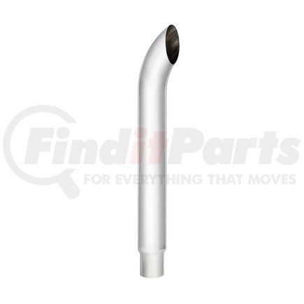 United Pacific C3-65-084 Exhaust Pipe - Chrome, 84" Angled, 6" to 5" OD