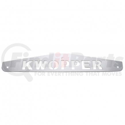 United Pacific 10439 Mud Flap Hanger - Mud Flap Plate, Bottom, 4" x 24", Chrome, Kwopper, Bolt Thru