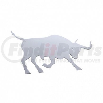 UNITED PACIFIC 10909 - ornament - 12" x 7" stainless raging bull cutout - facing right | 12" x 7" stainless raging bull cutout - facing right