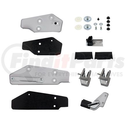 United Pacific 110642 Door Glass Mounting Bracket & Guide Set - Heavy Duty, 13 Gauge Steel, with Mounting Hardware, Passenger Side, for 1969-1970 Ford Mustang