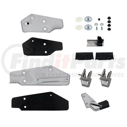 United Pacific 110643 Door Glass Mounting Bracket & Guide Set - Heavy Duty, 13 Gauge Steel, with Mounting Hardware, Driver Side, for 1969-1970 Ford Mustang