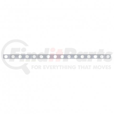 United Pacific 20370 Light Bar Bracket - 79.5" Stainless, with Sixteen 2" Light Cut-Outs