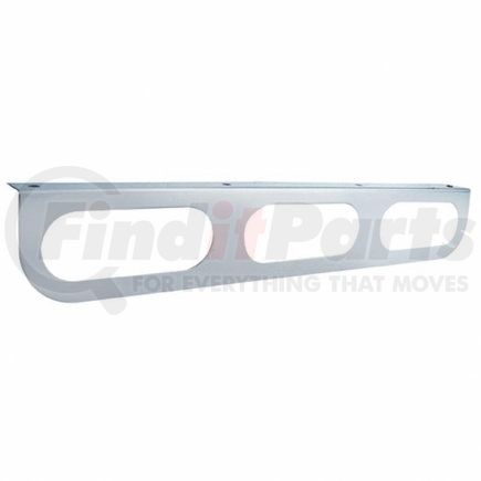 United Pacific 20407 Light Bar Bracket - Stainless, with Three Oval Light Cut-Outs