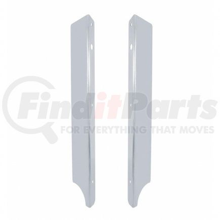 United Pacific 20695 Grille Deflector - Side, Stainless Steel, 4 Headlight System, without LED Cutouts, for Peterbilt 379