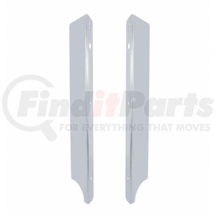 UNITED PACIFIC 20695 - grille air deflector - stainless steel peterbilt 379 side grille deflector - 4 headlight system