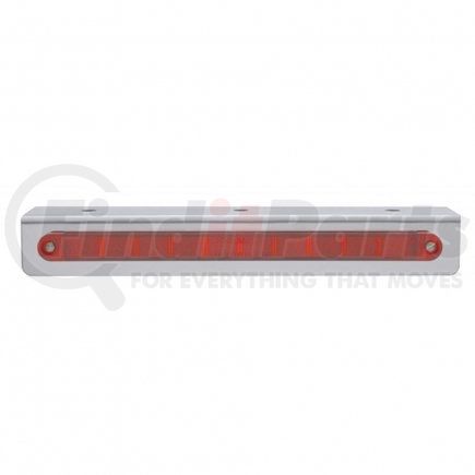 United Pacific 20762 Strip Light Bar - 10 LED, Stainless Steel, with Bracket, Turn Signal Light, Red LED/Lens