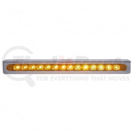 United Pacific 20771 Light Bar - Stainless, with Bracket, Parking/Turn/Clearance Light, Amber LED and Lens, Stainless Steel, 14 LED Light Bar