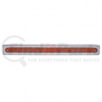 United Pacific 20772 Light Bracket - 12-3/4" Stainless Steel, with 14 LED 12" Light Bar, Red LED/Red Lens