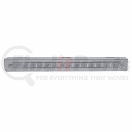 UNITED PACIFIC 20774 Light Bracket - 12-3/4" Stainless Steel, with 14 LED 12" Light Bar, Red LED/Clear Lens