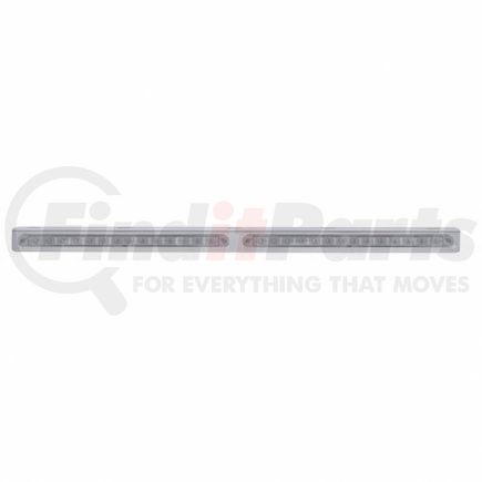 United Pacific 20784 Light Bar - Stainless, with Bracket, Stop/Turn/Tail Light, Red LED, Clear Lens, Stainless Steel, 14 LED Per Light Bar