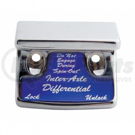 United Pacific 21010 Dash Switch Cover - Switch Guard, "Axle Differential", Blue Sticker