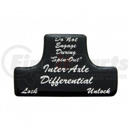 United Pacific 21010-1K Dash Switch Label - Switch Guard Sticker Only, "Axle Differential", Black