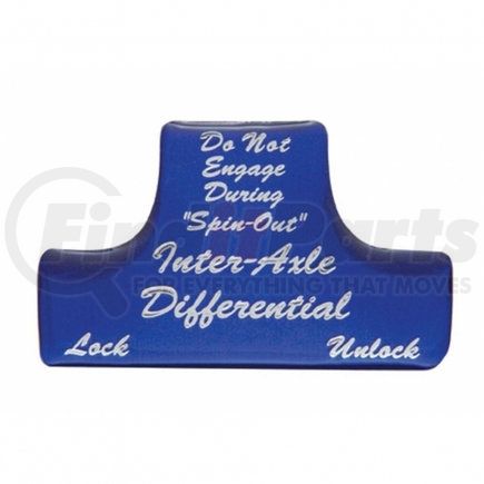 United Pacific 21010-1B Dash Switch Label - Switch Guard Sticker Only, "Axle Differential", Blue