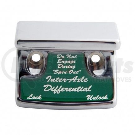 United Pacific 21011 Dash Switch Cover - Switch Guard, "Axle Differential", Green Sticker