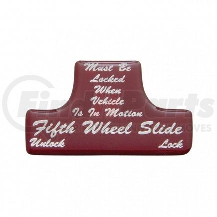United Pacific 21020-1R Dash Switch Label - Switch Guard Sticker Only, "Fifth Wheel", Red