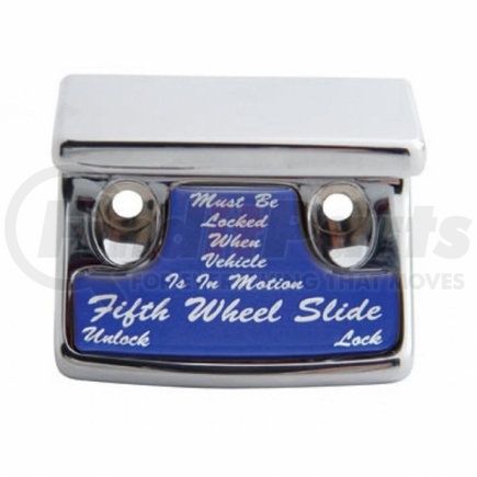 UNITED PACIFIC 21020 - dash switch cover - "fifth wheel" switch guard - blue sticker | chrme plstc 5th wheel swtch grd, glossy stckr for 90-10 fl classic- blue stckr