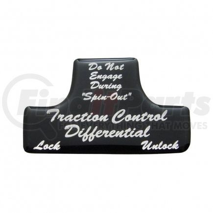 UNITED PACIFIC 21044-1K - dash switch label - "traction control differential" switch guard sticker only - black | "traction control differential" switch guard sticker only - black