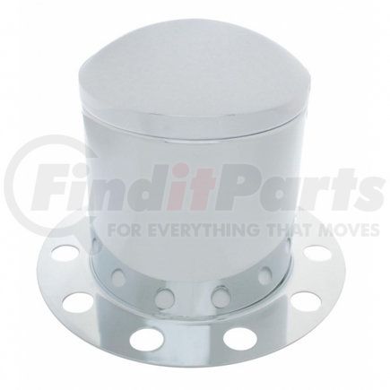 UNITED PACIFIC 21221 - axle hub cover - stainless dome rear axle cover 3-pc kit with 33mm nut cover - steel/aluminum wheel | stainless dome rear axle cover 3pc kit w/ 33mm nut cover - steel/aluminum wheel