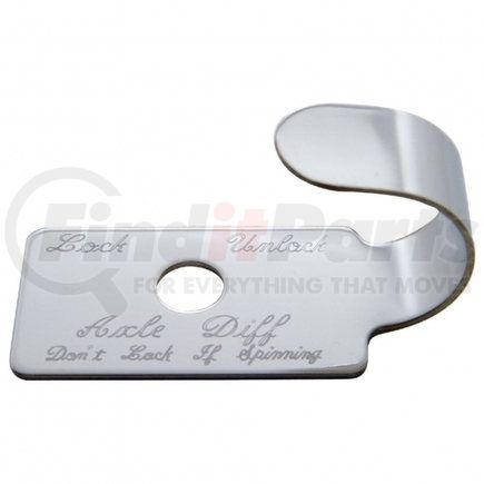 United Pacific 23001 Dash Switch Cover - Switch Guard, Axle Differential, Stainless, for Peterbilt 379