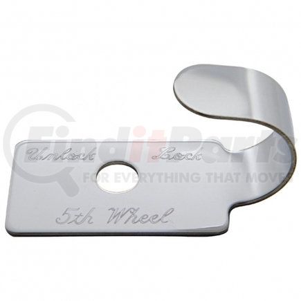 United Pacific 23002 Dash Switch Cover - Switch Guard, Fifth Wheel, Stainless, for Peterbilt 379