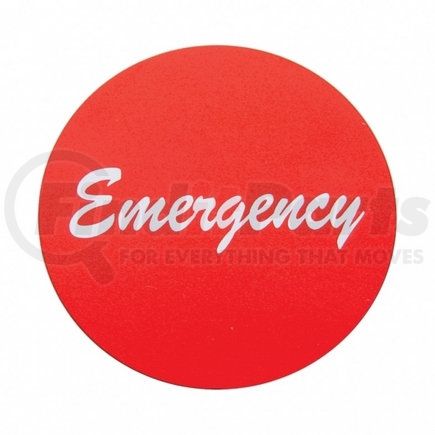 United Pacific 23010-4R Air Brake Control Valve Knob Sticker - "Emergency" Aluminum, Red