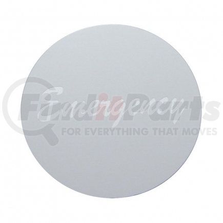 United Pacific 23010-4S Air Brake Control Valve Knob Sticker - "Emergency" Aluminum, Silver