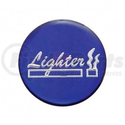 UNITED PACIFIC 23160-1B - dash switch label - glossy cigarette lighter knob sticker only - blue | glossy cigarette lighter knob sticker only - blue